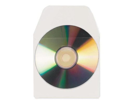 [90253800 1397827] 3L Hülle für CD/DVD mit Klappe Transparent, 10 Stück