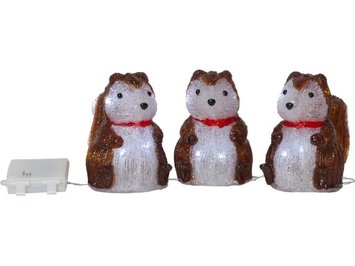 [90253814 1347377] Star Trading LED-Figur Crystalo Eichhörnchen Set, 15 cm, Braun