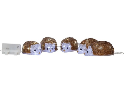 [90253823 1347379] Star Trading LED-Figur Crystalo Igel Set, 6.5 cm, Braun