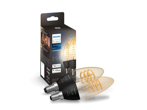 [90253942 1444644] Philips Hue Leuchtmittel White Amb. Filament E14 Doppelpack