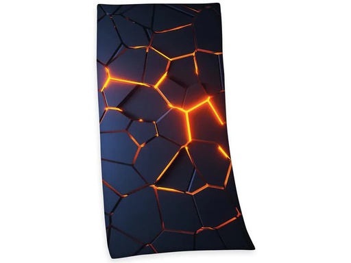[90253951 1362961] Herding Duschtuch 3D-Effekt 75 x 150 cm, Orange/Schwarz
