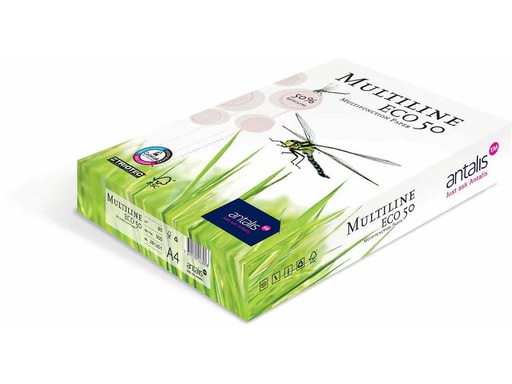 [90254001 1408646] Antalis Kopierpapier Multiline Eco 50 A4, Weiss, 80 g/m²,500 Blatt