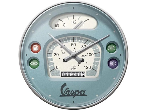 [90254006 1425585] Nostalgic Art Wanduhr Vespa Tachometer Ø 31 cm, Blau/Weiss
