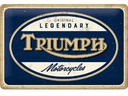 Nostalgic Art Schild Triumph Motorcycles 20 x 30 cm, Metall