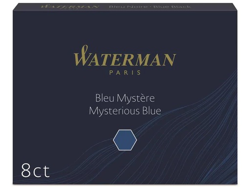 [90254130 1399965] WATERMAN Tintenpatrone Standard Dunkelblau, 8 Stück