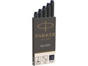 Parker Tintenpatrone Quink Z 44 Schwarz-Blau, 5 Stück