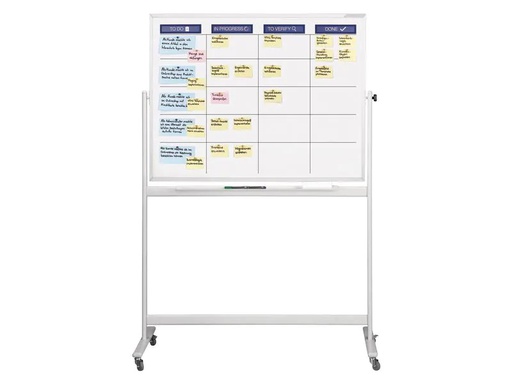 [90254167 1401272] Magnetoplan Mobiles Whiteboard Standard-Set 90 cm x 120 cm, Weiss