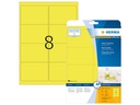 HERMA Universal-Etiketten 9.91 x 6.77 cm, 160 Etiketten, Neon-Gelb