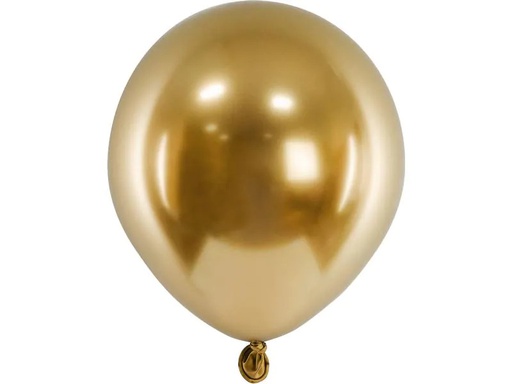 [90254268 1330510] Partydeco Luftballon Glossy Gold, Ø 12 cm, 50 Stück