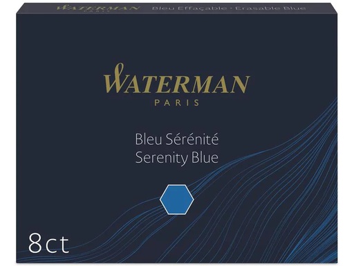[90254289 1399964] WATERMAN Tintenpatrone Standard Blau, 8 Stück
