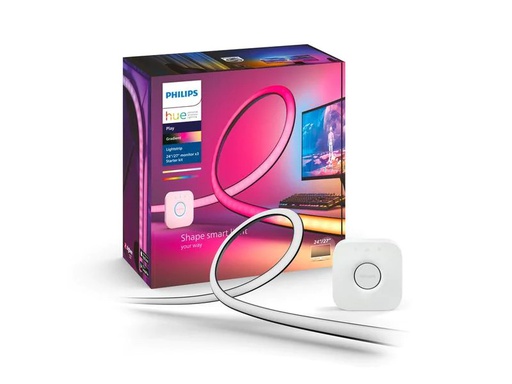 [90254348 1445437] Philips Hue Play Gradient PC Lightstrip 3X 24/27 Starter Set + Bridge