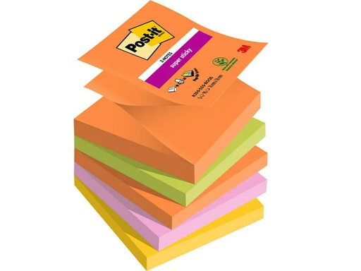 [90254350 1420610] Post-it Notizzettel Super Sticky Boost Collection 7.6 x 7.6 cm