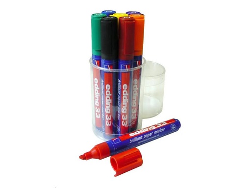 [90254406 1399292] edding Flipchart-Marker 33 8 Stück, Mehrfarbig