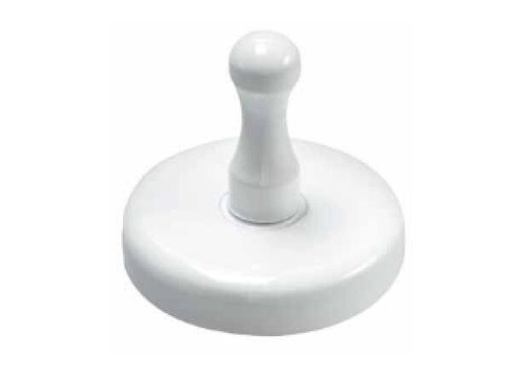 [90254432 1405507] Berec Griffmagnet Ø 25 mm, 1 Stück, Weiss