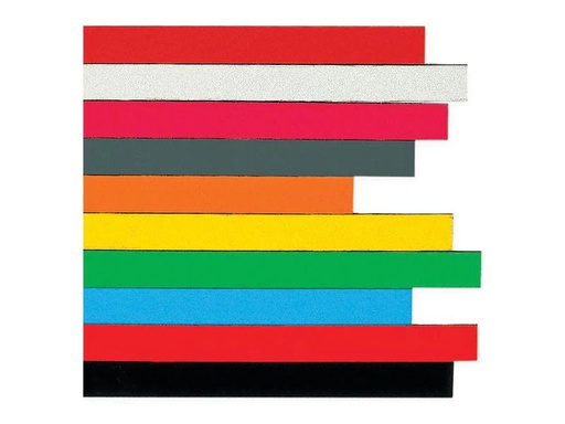[90254443 1405491] Berec Magnetstreifen 6 Stück, 10 mm x 0.3 m, Schwarz