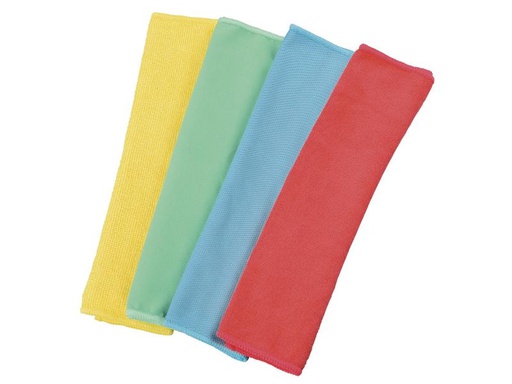 [90044344 558657] Xavax Mikrofaser-Reinigungstuch 4 Stück, Blau/Gelb/Grün/Rot