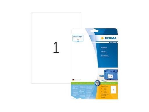 [90254705 1397100] HERMA Universal-Etiketten Premium, 21 x 29.7 cm, 25 Etiketten