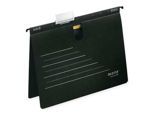 [90254988 1392412] Leitz Hängeregister Alpha Active mit Heftmechanik Schwarz, 5 Stück