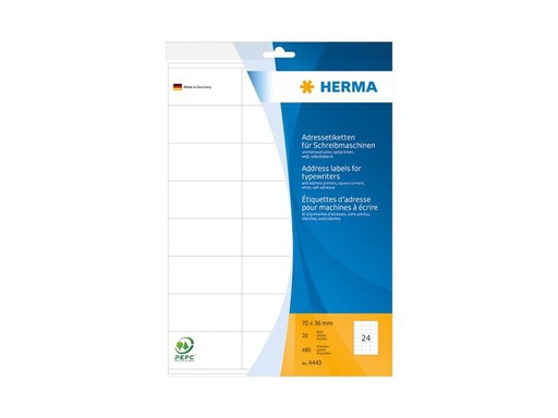 [90255165 1397065] HERMA Adressetiketten 7 x 3.6 cm, 480 Etiketten
