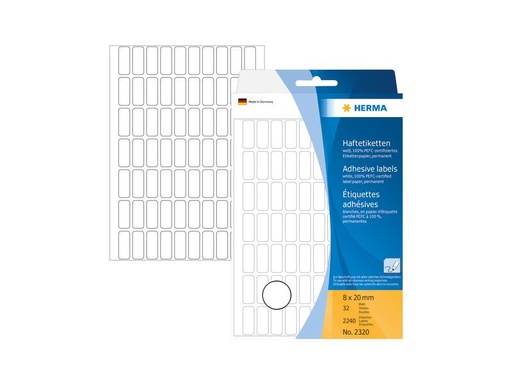 [90255257 1396998] HERMA Vielzweck-Etiketten 8 x 20 mm, 2240 Etiketten