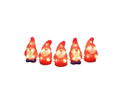 [90255267 1330982] Konstsmide LED-Figur Acryl Santa, 14 cm, 5er Set