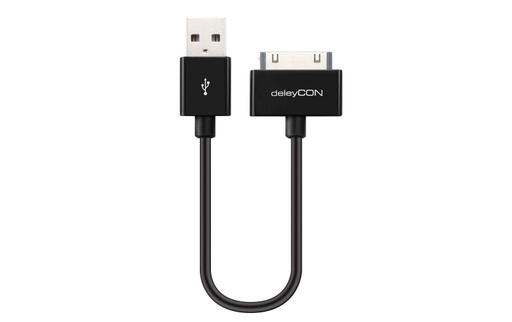 [90044444 358377] deleyCON USB 2.0-Kabel  USB A - Apple Dock 30-Pin 0.15 m