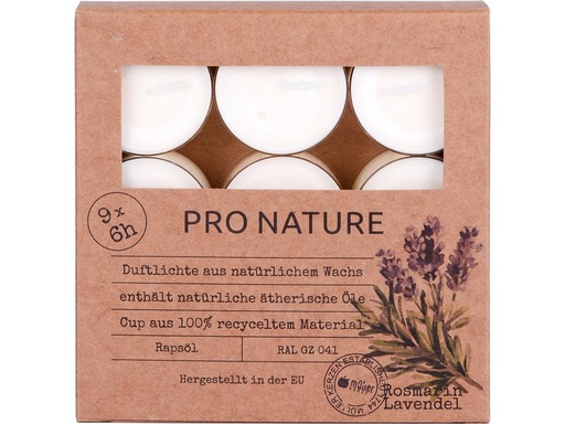 [90255327 1429313] müller Kerzen Duftkerze Rosmarin &amp; Lavendel 9 Stück