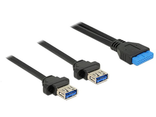 [90255348 1438438] Delock USB 3.0-Einbaukabel Pinheader - USB A 0.8 m