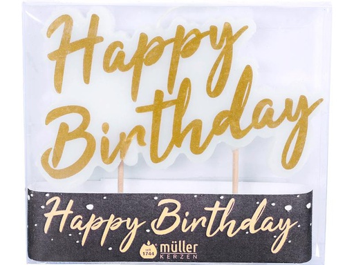 [90255382 1429305] müller Kerzen Kerze Happy Birthday 1 Stück