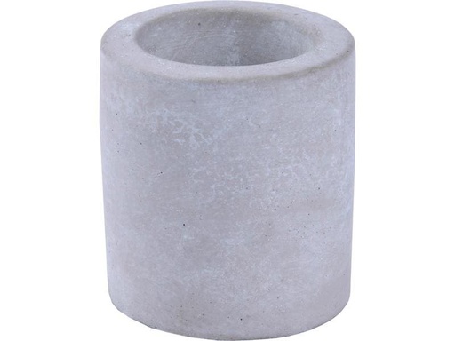 [90255606 1429332] müller Kerzen Kerzenhalter 2 in 1 Stone 6.5 x 6 cm, 1 Stück, Steingrau