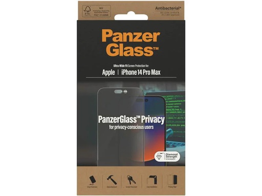 [90255695 1428715] Panzerglass Displayschutz Ultra Wide Fit Privacy iPhone 14 Pro Max
