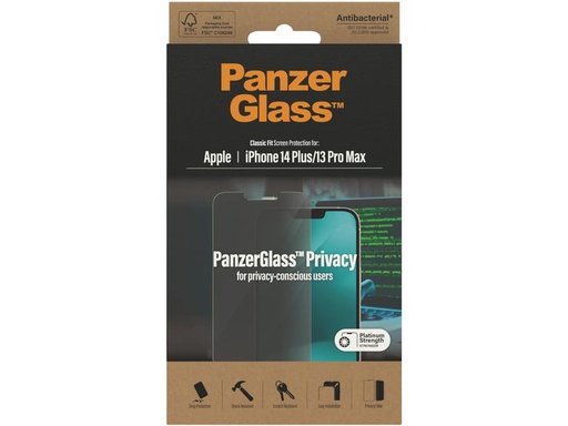[90255703 1428706] Panzerglass Displayschutz Classic Fit Privacy iPhone 13 Pro Max/14 Plus
