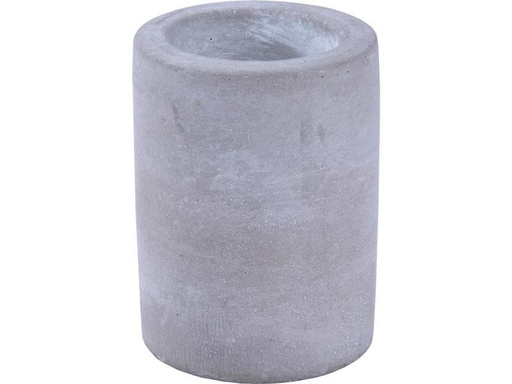 [90255708 1429333] müller Kerzen Kerzenhalter 2 in 1 Stone 8 x 6 cm, 1 Stück, Steingrau