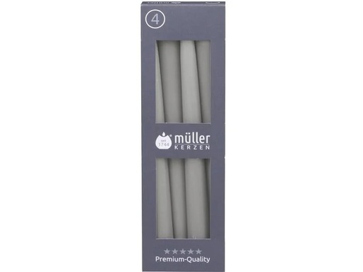 [90255745 1429249] müller Kerzen Etoilekerze 24.5 x 2.2 cm, Grau, 4 Stück