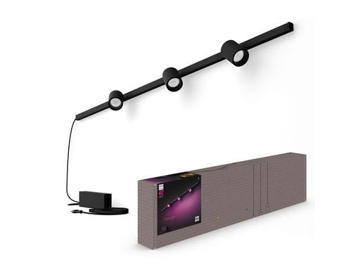 [90255989 1449493] Philips Hue Perifo Basis-Set Wandleuchte 3 Spots Schwarz