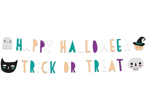 [90255996 1406212] Folat Pappartikel Girlande Buchstaben Happy Halloween mehrfarbig