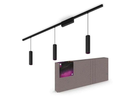 [90256168 1449485] Philips Hue Perifo Basis-Set 3er Pendelleuchte Schwarz
