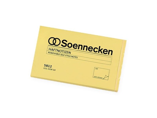 [90256198 1398642] Soennecken Notizzettel 12.5 x 7.5 cm, 12 Stück à 100 Blätter, Gelb