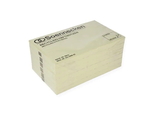 [90256217 1398649] Soennecken Notizzettel oeco Recycling, 12.5 x 7.5 cm, 6 Stück, Gelb