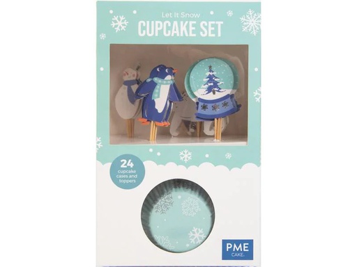 [90256250 1435740] PME Cupcake-Set Let it Snow 24 Stück