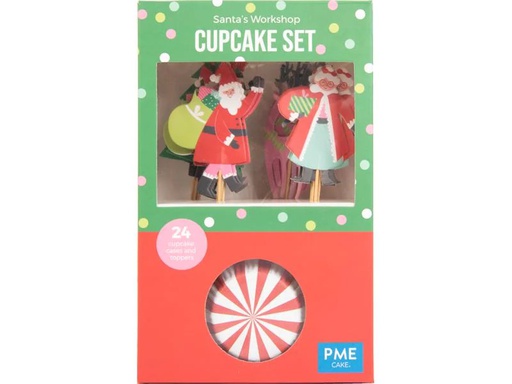 [90256257 1435742] PME Cupcake-Set Santas Workshop 24 Stück