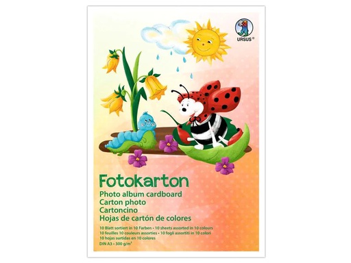 [90256466 1408990] URSUS Fotokarton A3 10 Blätter, 10 Farben