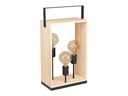 EGLO Leuchten Tischleuchte FAMBOROUGH 3x E27, Schwarz/Beige