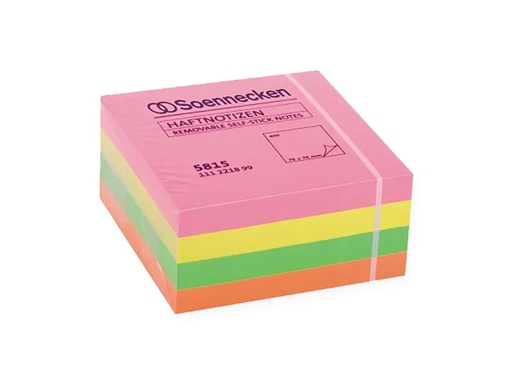 [90256537 1398653] Soennecken Notizzettel 7.5 x 7.5 cm, 400 Blätter, Mehrfarbig