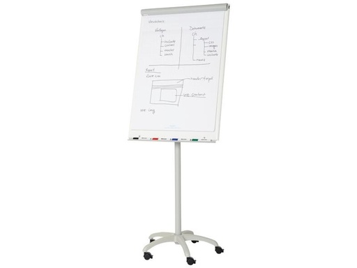 [90256603 1405480] Berec Flipchart auf Rollen 74 cm x 100 cm
