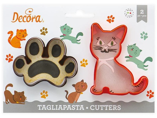 [90256627 1439858] Decora Guetzli-Ausstecher Katze 2 Stück