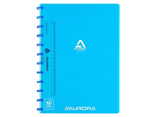[90256714 1397871] Adoc Notizheft Pap-Ex Colorline, A4, Blau, kariert