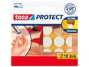 tesa Stuhlbeingleiter Protect Ø 18 mm 16 Stück, Weiss