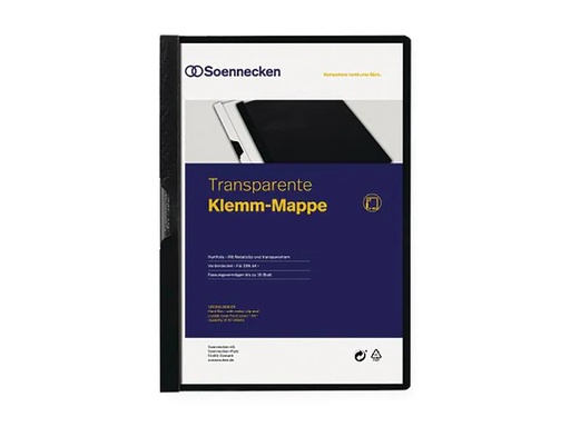 [90256949 1398755] Soennecken Klemmhefter A4, Schwarz