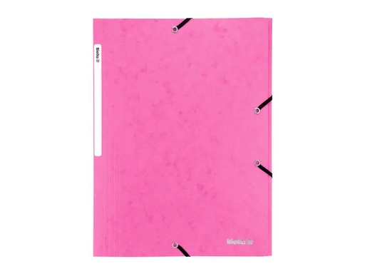 [90257020 1399189] Biella Gummibandmappe A4 Karton, Rosa